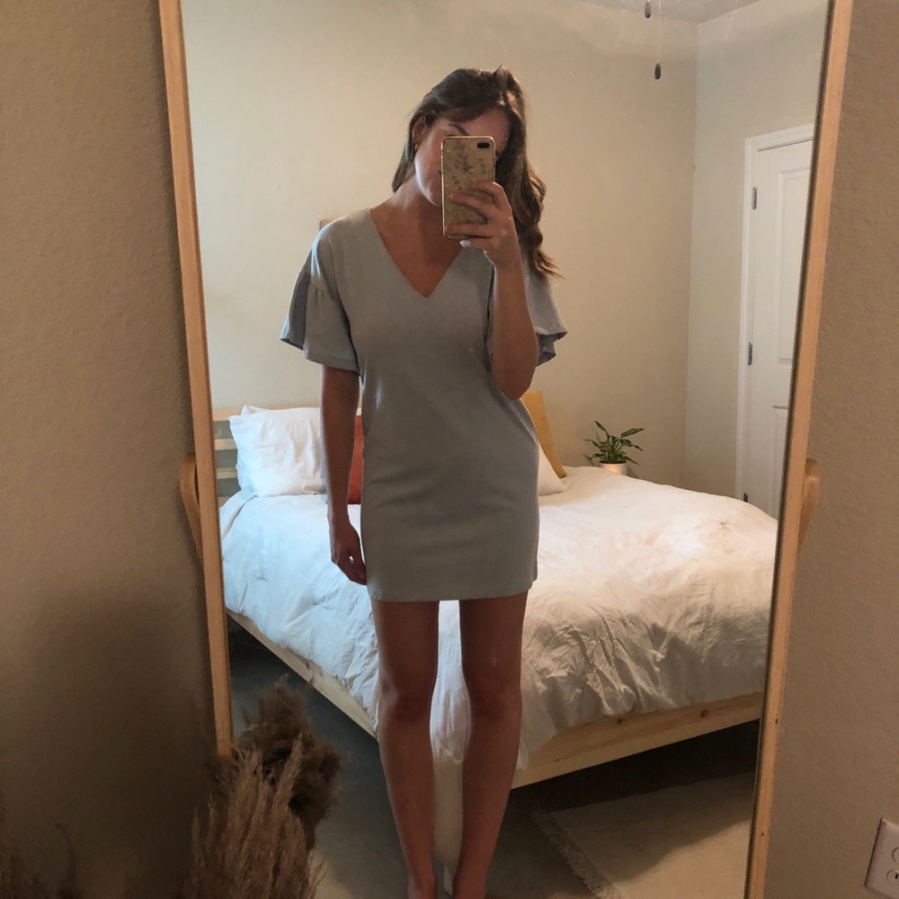 light blue dress